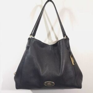 Coach Edie Black Leather Handbag
